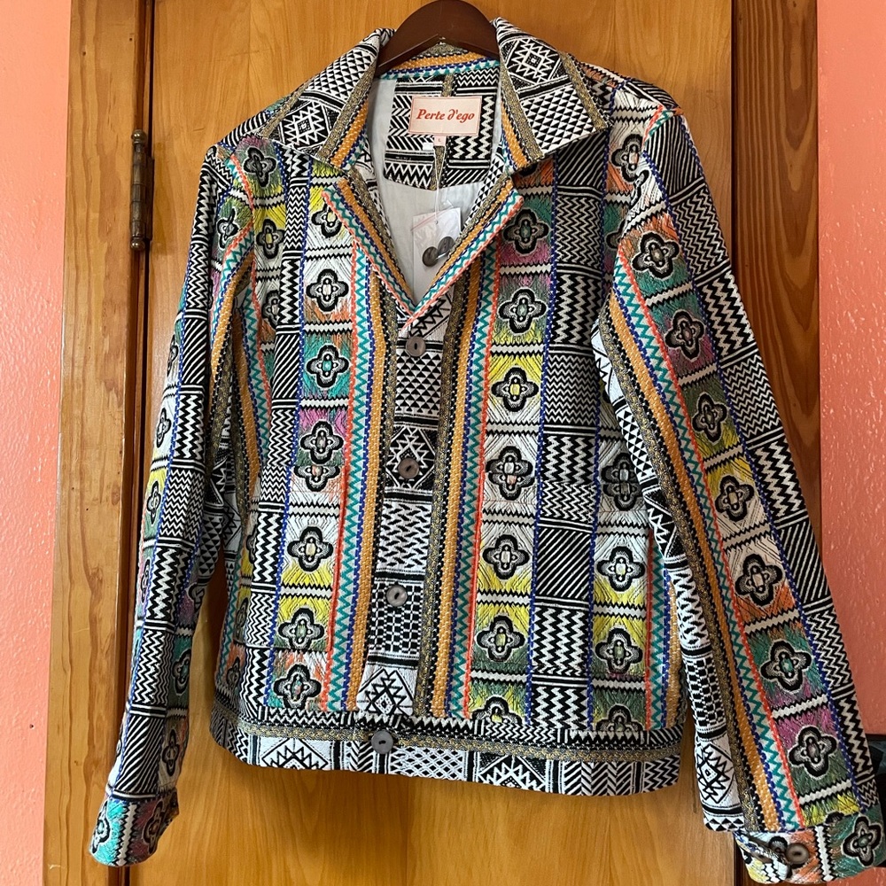 Perte D’ego Retro Jacquard Jacket funky latin colorful - nwt
